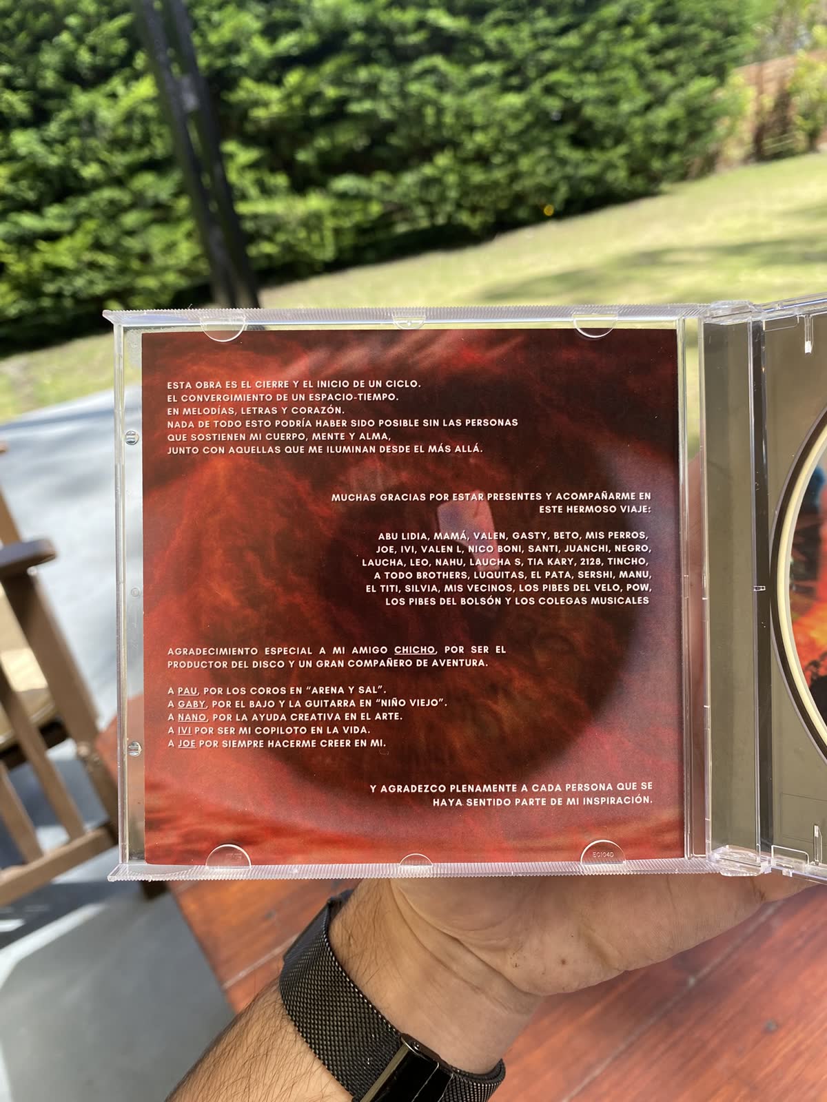 Volcán — arte del CD