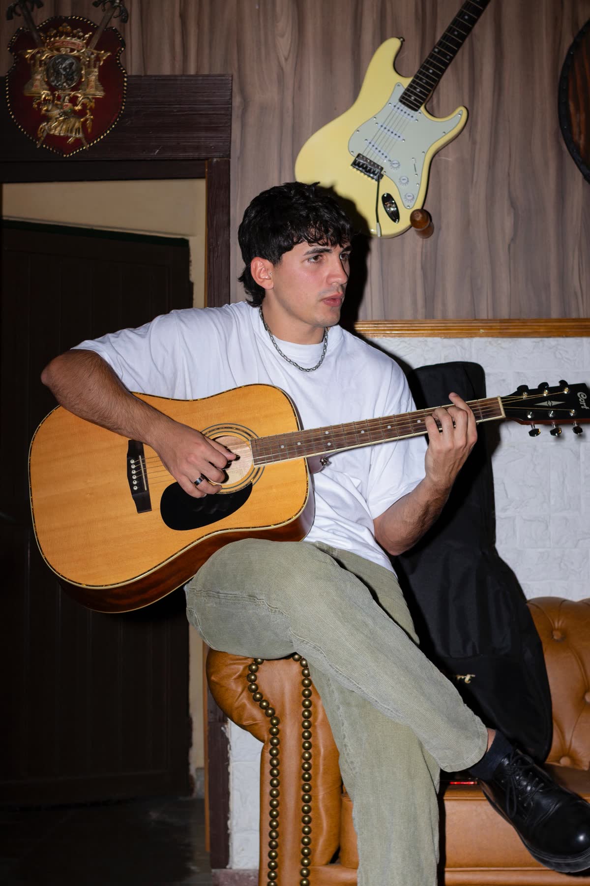 Tocando en el estudio