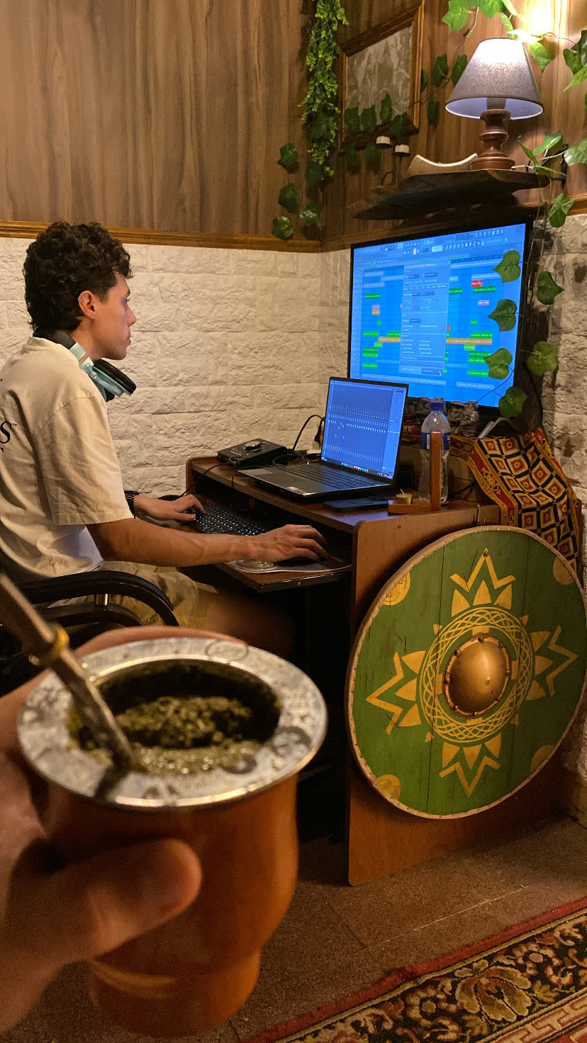 Sesión de producción con mate